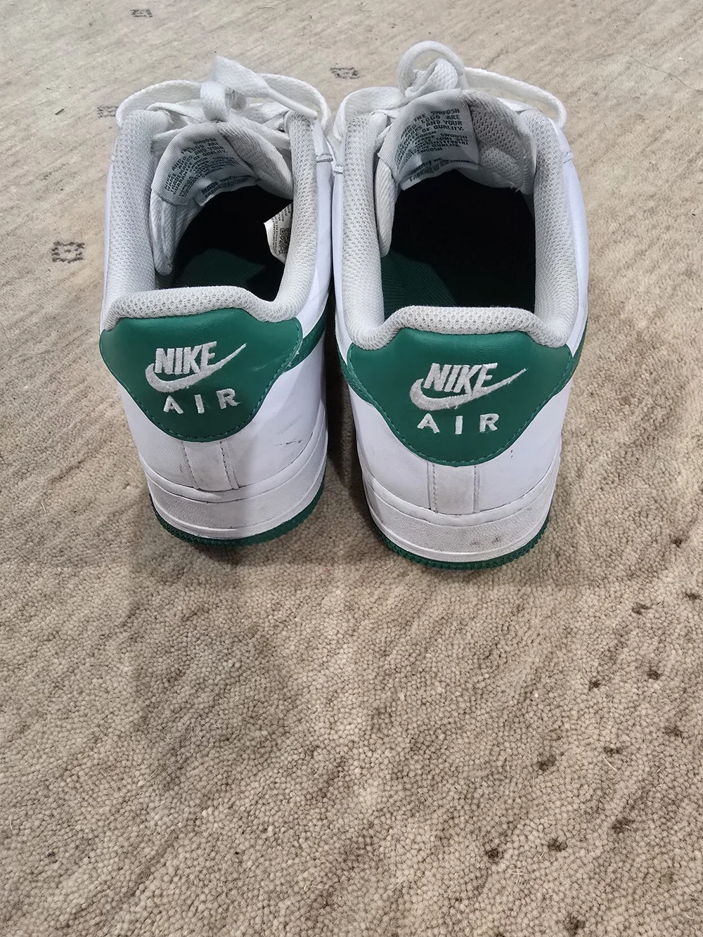 Nike Air Force 1 Low - White with Green Swoosh